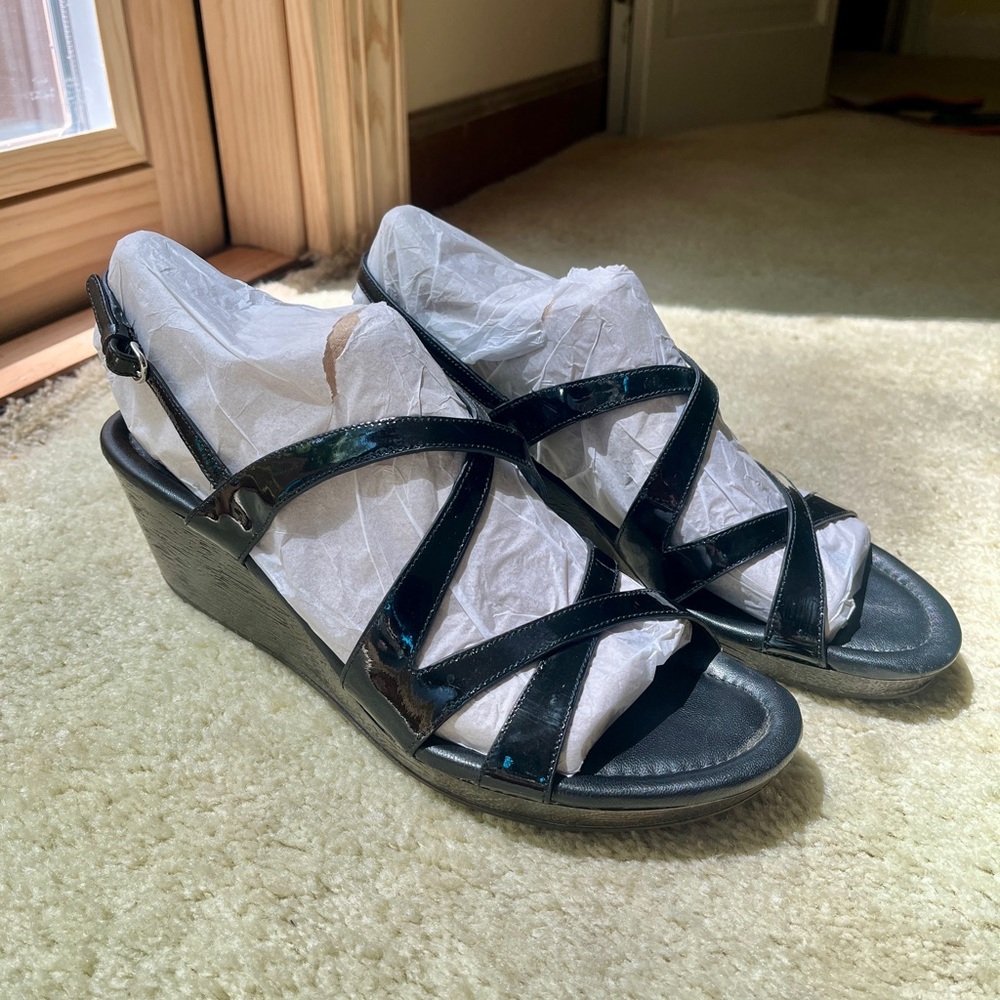 Cole Haan Black Wedge Sandal